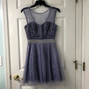Purple sparkly home one if dress